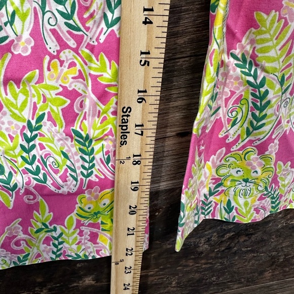Lilly Pulitzer Pink and Green Tropical Patterned Trousers - Picture 5 of 7